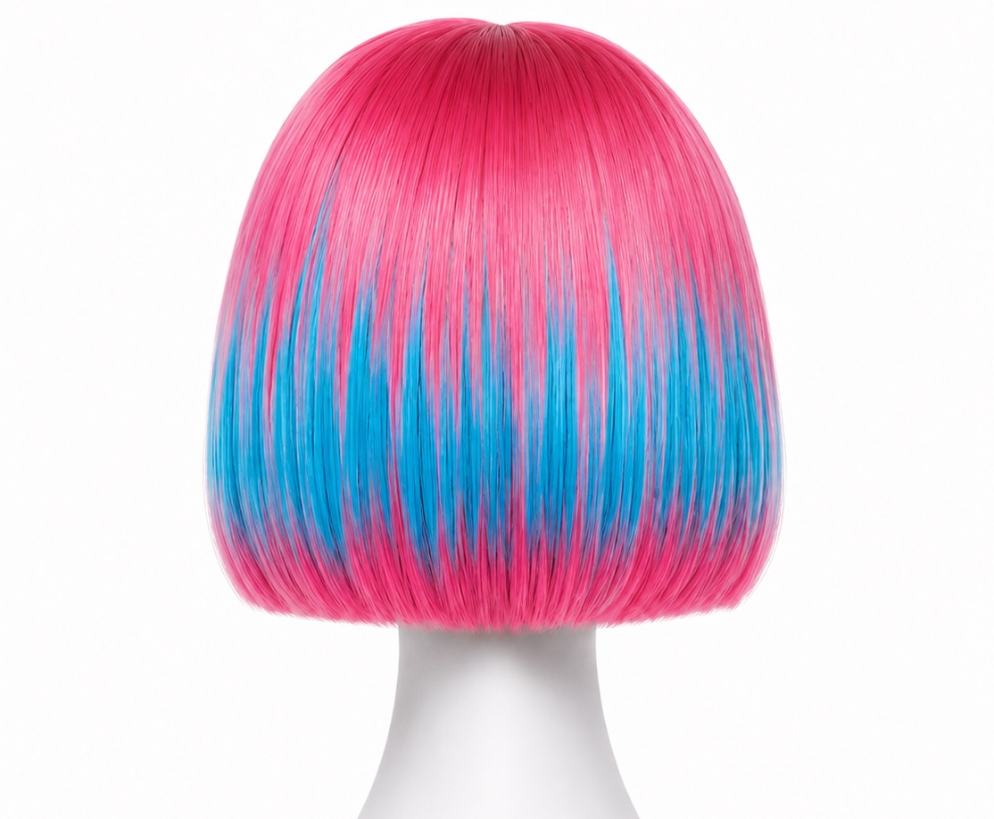 A mannequin bob with a single bright colour zone