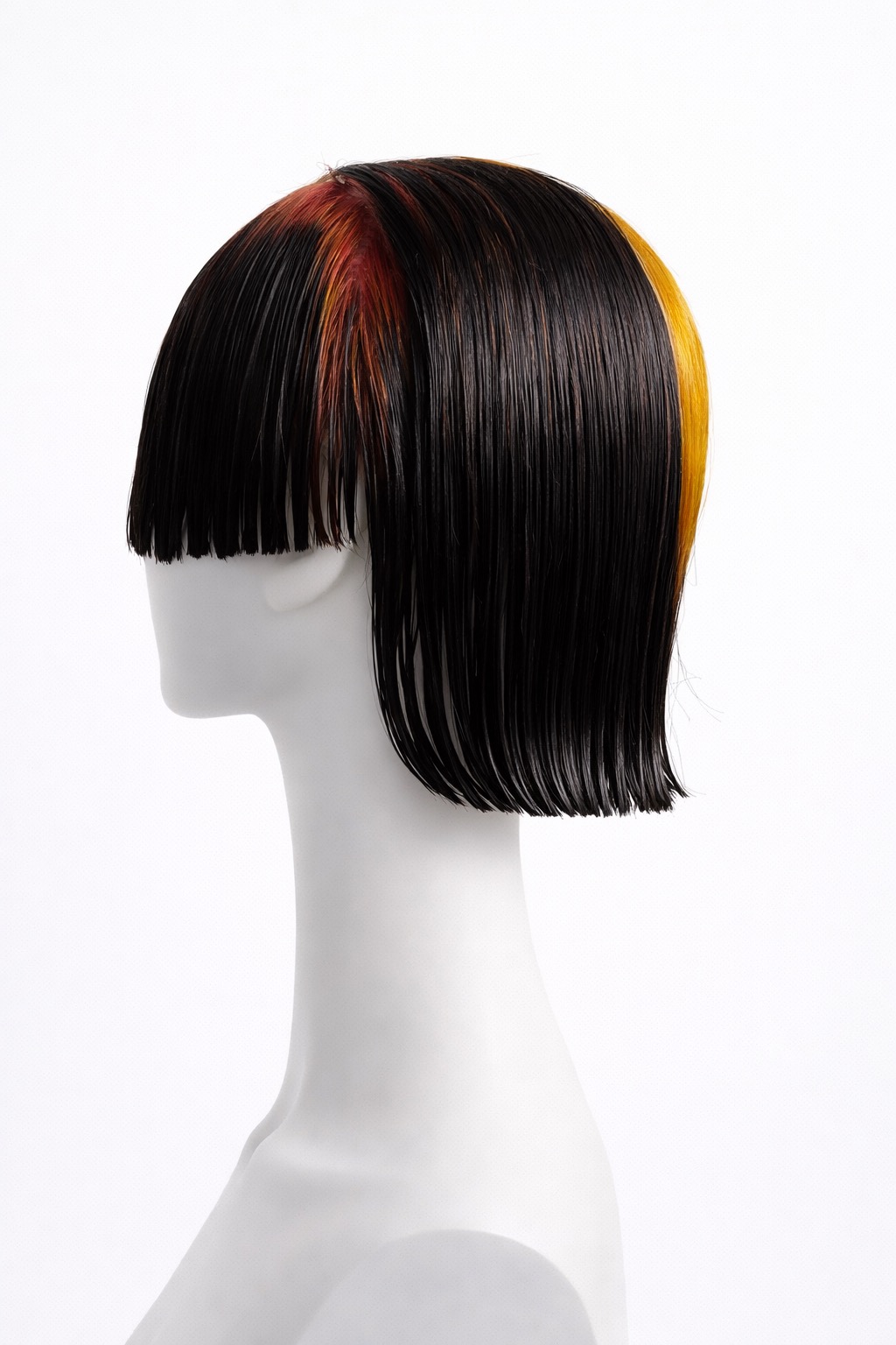 Hands sectioning and cutting hair with comb and shears